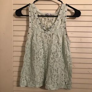 Express mint green tank top